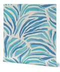 Modern Animal Print Pvc Free Professional Wallpaper Featuring Smooth Matte Linen Finish Built Like A Tank For Busy Households Quick Paste To Paper Install For Your Ultimate Room Refresh. Blue pet pattern with smooth texture, sized 2 ft by 27 ft.