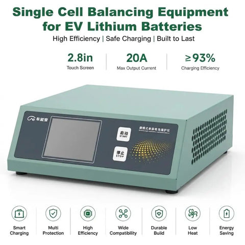 Top Shelf Portable Lithium Battery Equalizer 1.5 To 4.5V Touchscreen Cell Balancer With Precision Charge Discharge Testing Rock Solid Heat Sinking Built Different For EV Techs, 2.8in touchscreen.