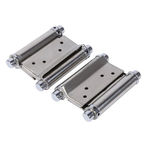 Heavy Duty Two Pack Three Inch Double Action Spring Hinged Door Hinges For Swing Doors Ideal For Living Rooms And Cafes Stainless Steel
