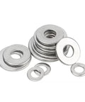 Stainless Steel Flat Washer Kit All In One Assortment For Pros And DIYers Multiple Sizes From M1.6 To M22 Includes M12x24x1.2 Spacers and gasket washers