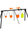AR500 Steel Target System Complete Set With Stand And Gongs Includes 4 6 8 Inch Targets And 7x12 Inch Torso on stand