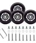 Set Of 4 Luggage Replacement Wheels 64x24mm Wear Resistant Rubber Rolling Wheels Low Noise For Trolley Travel Case SXL 64x24mm