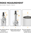Stroke measurement for Pneumatic Air Cylinder 25mm Bore 25mm Stroke Double Acting With Two 8mm Fittings PT1/8 Port Aluminum Alloy Body 1.0 MPa