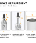 Stroke measurement diagram for Built Tough Pneumatic Air Cylinder 20mm Bore 125mm Stroke Double Acting With 8mm Fittings Port Size PT 1 8 Aluminum Body Industrial Grade Linear Actuator MAL20x125 145 Psi Max 23 To 158 F Working Temp