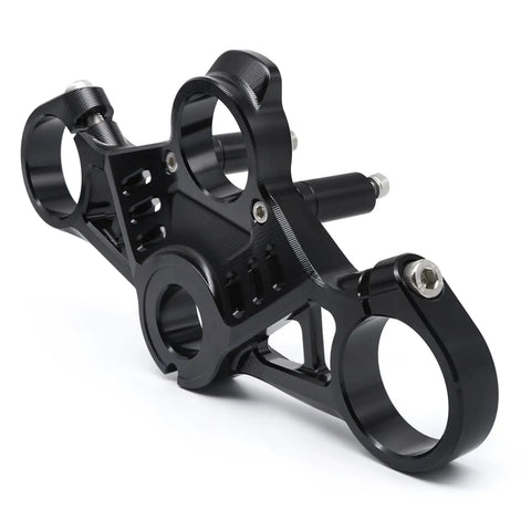 Premium CNC Aluminum Top Triple Tree Clamp For 2020-2024 ZX-25R And ZX-4R Motorcycles, black anodized upper tree fork clamp