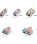 Premium Tool Free Push In Wire Splitter Kit Solid Stranded Copper Quick Home Electrical Wiring Led Lights Zero Fuss No Tools Crimpers Safe Diy Work Includes 10 Pack 12 28 Awg Flame Retardant Pa66 Housing Perfect For Everyday Use. size chart