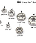 Router Bit Bearing Replacement Set For 12B 12P 15M 15Plus 24A 24X 35B 40A 70A Includes Bearings Set Screws Lock Ring And Hex Keys