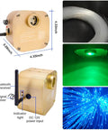 RGBW Fiber Optic Star Ceiling Kit With 550 Strands, 13.1 Feet Long, light engine and fiber installation details