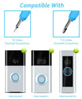 All In One Video Doorbell Replacement Kit With Cable USB Charger Cord T6 T15 Screwdriver Bits And Twenty Screws Compatible Model Display