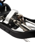 Metal Transmission Gearbox And Transfer Case Upgrade For 1/12 MN86 MN86S MN86K MN86KS MNG500 Crawler High Strength Aluminum Housing Enhanced Torque Impact Resistant Red Finish installed on RC chassis