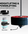 Heavy Duty Barbell Clamps For Secure Lifts Quick Release Olympic Bar Clamps With Anti Slip TPR Grip Non Magnetic Black Collars That Lock In Plates For Weightlifting And Powerlifting