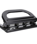Heavy Duty 4 Hole Paper Punch With Built In Ruler For Up To 30 Sheets Adjustable Manual Hole Puncher Iron Construction