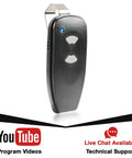 Marantec M3 2312 315 MHz Two Button Remote With Programming Pin for Garage Door Opener, quick setup, black design