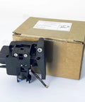 AD5X Filament Feeding Assembly For AD5X 3D Printer - Wire Feeding Mechanism And Extruder Parts Replacement, Compatible With AD5X Extruder, OEM-Grade Upgrade For Damaged Cutter Lever And Feeding Issues. Black plastic extruder module with ribbon cable next to box