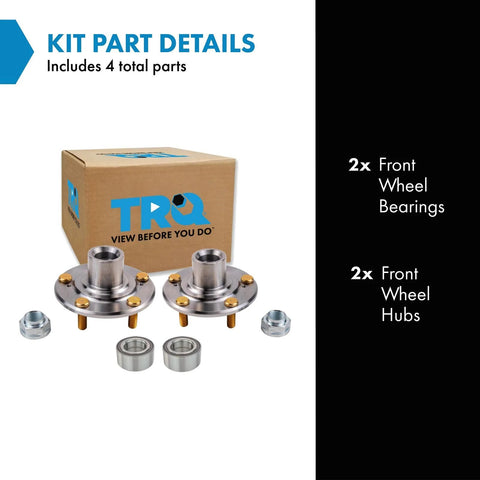 2 Piece Front Wheel Bearing And Hub Kit For Honda Accord Civic Element Tl Tsx And Acura Ilx Ride Ready Heavy Duty Hub Bearings Set With Sealed Bearings packaging