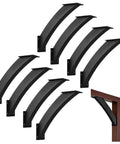 Rock Solid Heavy Duty Angle Support Brackets Premium Quality 8 Piece Black Steel Corner Brace Kit for outdoor gazebo and deck support.