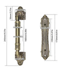 Antique Bronze 10 Inch Sliding Barn Door Handle No Drilling Two Sided Design Easy Install Rustic Pull For Interior Doors