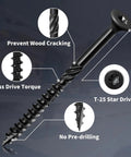 3 Inch Deck Screws 138 Pcs Exterior Wood Screws Size 10 Epoxy Coated T25 Star Bit Salt Spray Tested Over 1500 Hours Rust Resistant