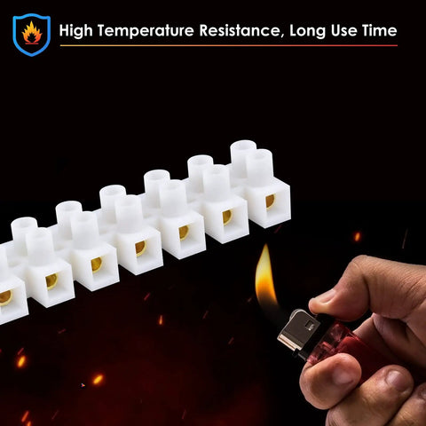 10 Or 20 Pack 12-Position Dual Row Screw Terminal Block Kit For Small Home Projects And Electrical Wiring, Barrier Strip