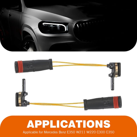 Titgoes brake pad wear sensor with orange wires and black connector for Mercedes-Benz E350 W211/W220 C300/C350 (1 pc)