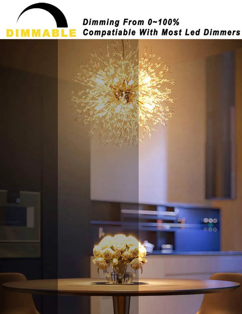 Dimmable BA15D LED Bulbs 6W 120V Soft Warm White 2700K dimming effect on ceiling light in a modern kitchen setting
