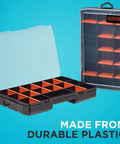 Handy Small Parts Organizer Box Set With 17 Compartments And 12 Removable Dividers Dual Pack Craft And Hardware Storage Case