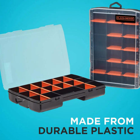 Handy Small Parts Organizer Box Set With 17 Compartments And 12 Removable Dividers Dual Pack Craft And Hardware Storage Case