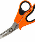 Take-A-Part Poultry And Small Game Shears With Serrated Blades, Pivot Pin Release, Bright Orange Rubber Handle, 5.5 Inch Hunting Shears