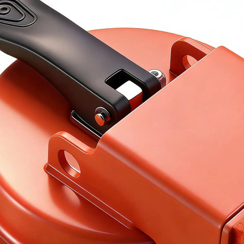 Close-up of Floor Suction Cup Tool Kit Pro Grade Heavy Duty For Quick Fix And Leveling Of Plank And Tile Flooring, red and black handle.
