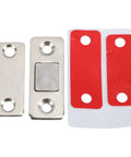 8 Pack Magnetic Door Catch And Cabinet Latch Ultra Thin Stainless Steel With Strong Hold Adhesive Mount components displayed