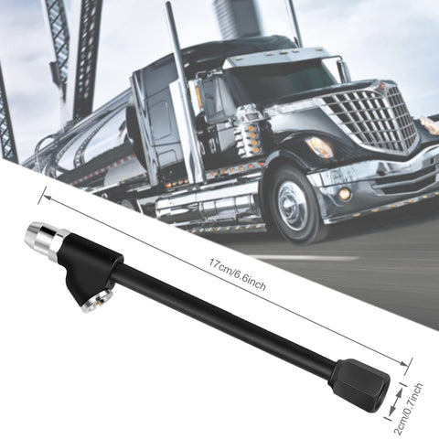 Extended Reach Dual Head Air Chuck Set With Quick Plug For Cars, Bikes, And Motorcycles, shown with truck background