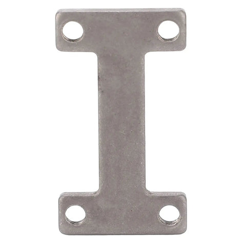 Built Tough 304 Stainless Steel I Shaped Screw Plate With M4 Mounting Holes, 39x22x3mm for robotic clamping setup.