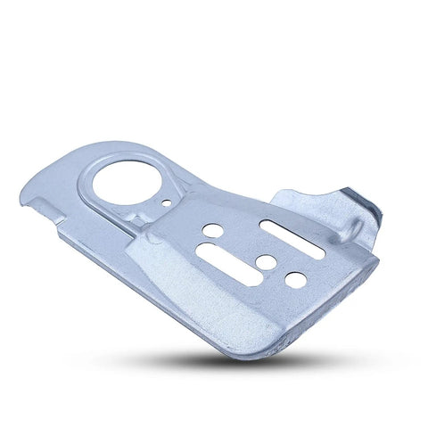 Chain Guide Bar Plate For 445 445E 450 450E Chainsaws, Craftsman 358382000 Compatible Replacement Part 544094001 shown in silver