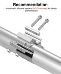 3 Inch Stainless Steel Exhaust Clamp Set For Butt Joint Connection with bolts on pipe, no weld needed, silicone sealant recommended