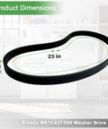 Upgraded WE12X27300 Washer Drive Belt For GE Clothes Washers Replaces 4587578 23in x 0.5in dimensions Pack Of 2
