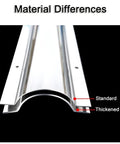 2/4/6 Pack Cord Cover Half Round Channel Cable Tray comparison with thickened metal detail shown against standard