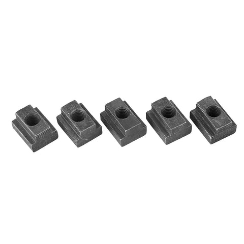 5 Piece Beefy M6 T Slot Nuts Set Black Oxide Carbon Steel Threaded Inserts For Aluminum Profiles, Hammer Head Fasteners For CNC Framing 