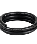 Coiled EVIL ENERGY 3/8-inch transmission oil cooler hose, 5 ft, black, 250 psi SAE J1532