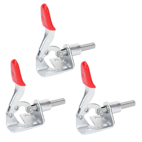 Pro Grade Heavy Duty Toggle Fixture Quick Release Tooling Clamp Set Three Piece For Woodworking Tables And Saw Boards
