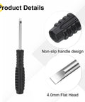 Solid Go To Mini Slotted Screwdriver With A Crisp 4.0mm Flat Head And Easy Grip Handle for watches and electronics.