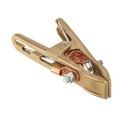 Premium 500 Amp Brass Welding Ground Clamp With A-Shape Grip and Reliability For Auto Shops and Oil Rig Jobs.