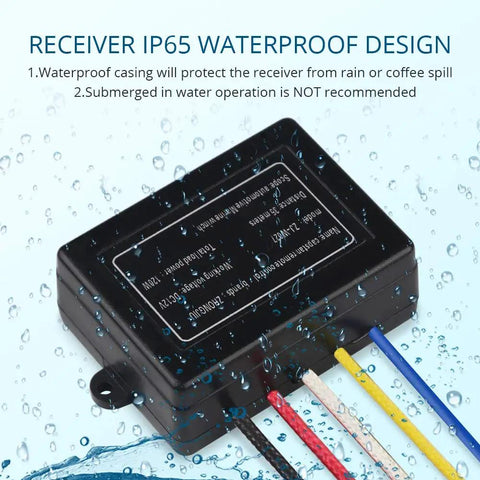 12V 500A Winch Solenoid Relay Contactor Kit With Wireless Remote and waterproof receiver, IP65 design, detail view