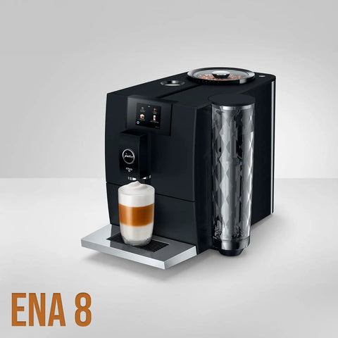 Straight Fire Automatic Espresso Coffee Maker Bundle With A Clean Matte Black Frame Smooth Operator Bean To Cup Brewing featuring ENA 8.
