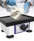 Two Level Intensity Lab Vibrator for Gypsum Mixing 8 by 6 inch, with dental mold on top, JT 51B 110V 120W