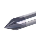 Heavy Duty Carbide V Groove Router Bit 60 Degree Chamfer End Mill 4 Flutes One Quarter Inch Shank