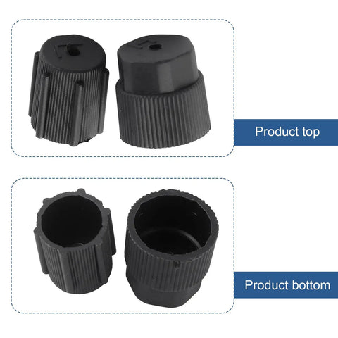 10 Piece Car R134a AC Valve Cap Kit With 13mm And 16mm Low And High Pressure Caps, Leak Proof Port Caps, ABS