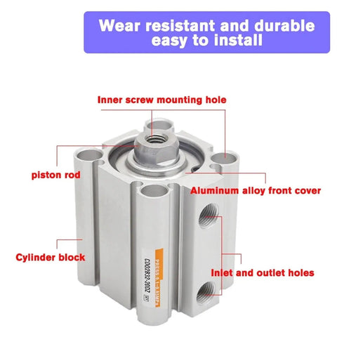 Heavy Duty Air Pneumatic Cylinder Featuring A Rugged Rod End With Female Threading Built For Demanding Shop Floors Delivers Lightning Fast Cycling Plus Foolproof Mounting Lets You Crush Projects Daily Without Compromising On Durability