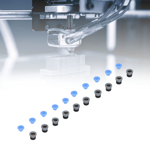 10 Piece Pneumatic Valve Connector Heads For Extruder 3D Printer Accessories PTFE ECAS04 shown with a 3D printer