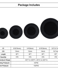 Measurement chart for Go-To Heavy Duty Silicone Vacuum Tubing Kit Black 5 Ft 130 PSI Max 4 Piece Set With 4mm 6mm 8mm 12.7mm IDs