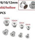 4 Piece Dowel Center Marker Set For Woodworking, Solid Steel Dowel Pin Aligners in 6mm 8mm 10mm 12mm sizes displayed